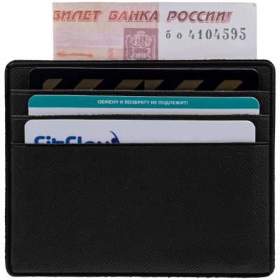Чехол для карточек 10х8см, черный