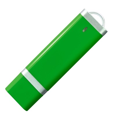 Флешка 32Гб пластик, светло-зеленая, 7,4x2x0,7см