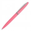 Ручка шариковая, поворотная, розовая
