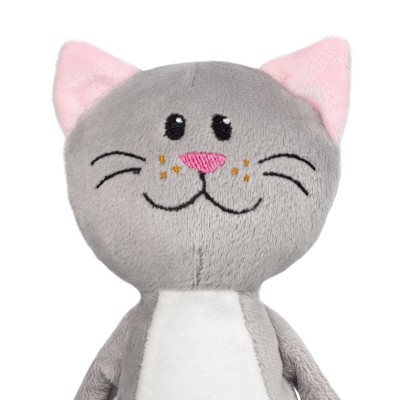 Мягкая игрушка, котик с белым шарфом