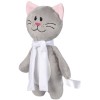 Мягкая игрушка, котик с белым шарфом