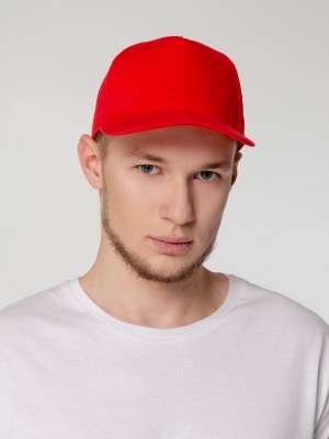 Бейсболка 260г/м² хлопок твил, красная