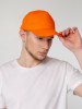 Бейсболка 260г/м² хлопок твил, оранжевая