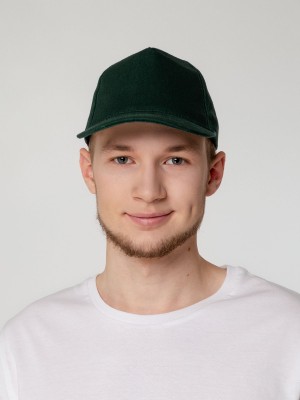 Бейсболка 260г/м² хлопок твил, темно-зеленая