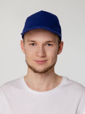 Бейсболка 260г/м² хлопок твил, ярко-синяя