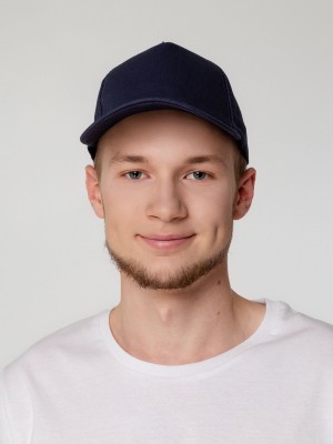 Бейсболка 260г/м² хлопок твил, темно-синяя