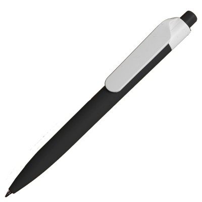 Ручка шариковая soft touch пластик, черная