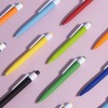 Ручка шариковая soft touch пластик, зеленое яблоко