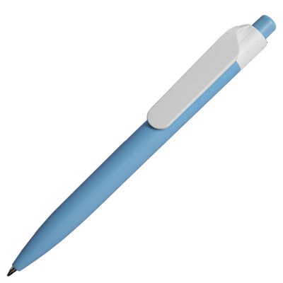 Ручка шариковая soft touch пластик, голубая