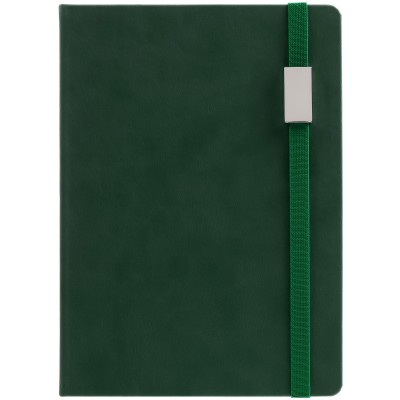 Ежедневник 15x21см с шильдом, зеленый