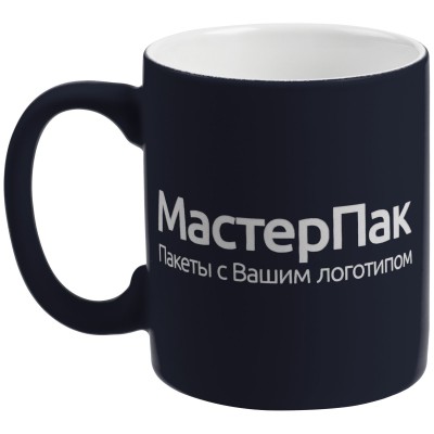 Кружка 340 мл c покрытием софт-тач, темно-синяя