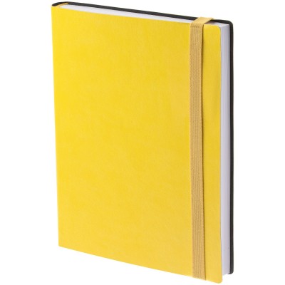 Ежедневник с резинкой 15х21см, недатированный, желтый