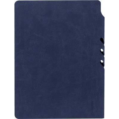 Ежедневник А5 с креплением для ручки, датированный, темно-синий