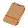 Блокнот A6 с ручкой, бежевый/оранжевый