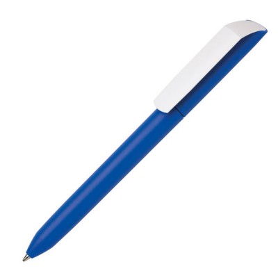 Ручка шариковая лазурная с белым клипом