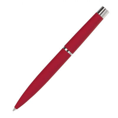 Ручка 14x1,2см, металл/soft-touch, красная