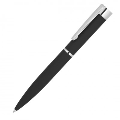 Ручка 14x1,2см, металл/soft-touch, черная