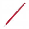 Ручка шариковая, стилус, металл, красная
