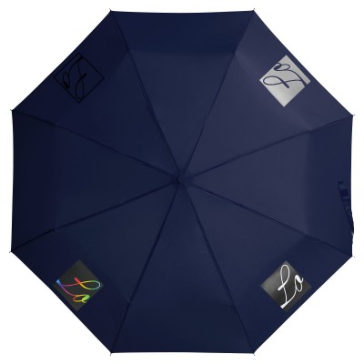 Зонт складной 96см, механический, темно-синий