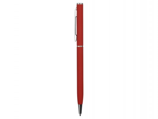 Ручка шариковая, металл, софт-тач, красный
