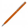 Ручка шариковая, металл, софт-тач, оранжевый