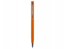 Ручка шариковая, металл, софт-тач, оранжевый