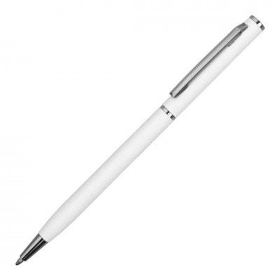 Ручка шариковая, металл, софт-тач, белый