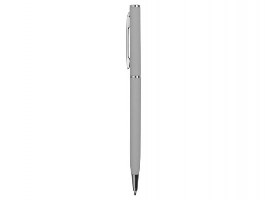 Ручка шариковая, металл, софт-тач, серый