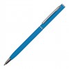 Ручка шариковая, металл, софт-тач, голубой