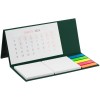 Календарь настольный, 2 блока с клеевым слоем, пластиковые закладки, зеленый