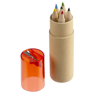 Набор цветных карандашей с точилкой, красный