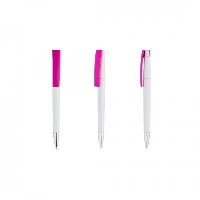 Ручка шариковая ZET, пластик, розовая