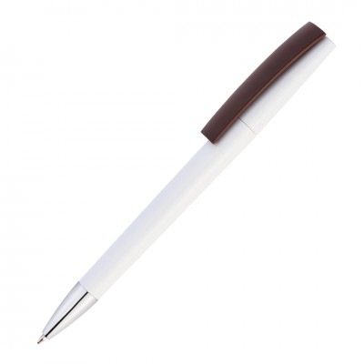 Ручка шариковая ZET, пластик, коричневая