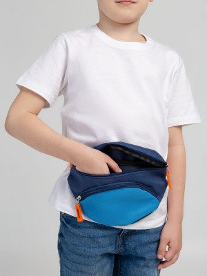 Поясная сумка детская, синяя с голубым