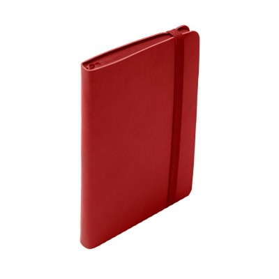 Блокнот А6 с элементами планирования, красный, кремовый блок, красный обрез