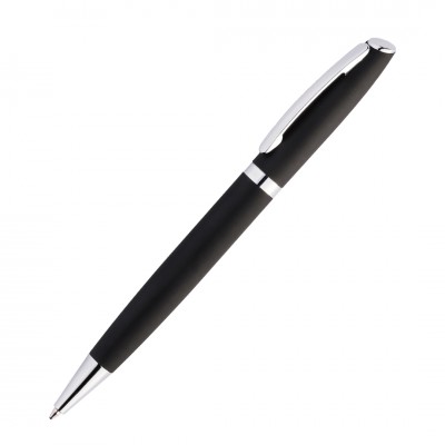 Ручка шариковая VISTA soft-touch, металл, черная