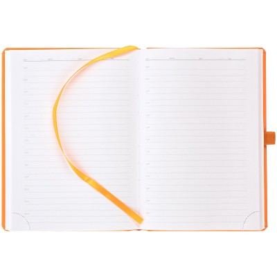 Ежедневник А5 с золотым шильдом, недатированный, оранжевый