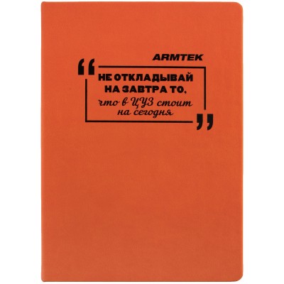 Ежедневник 15х20,7х1,8см, недатированный, оранжевый