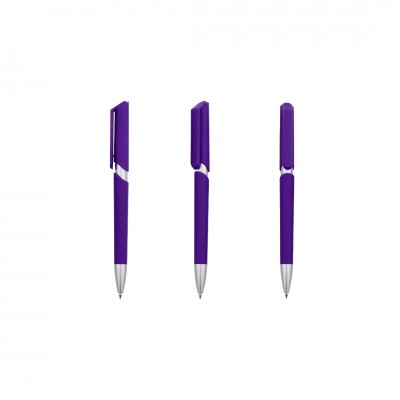 Ручка ZUM пластик, soft-touch,  фиолетовая