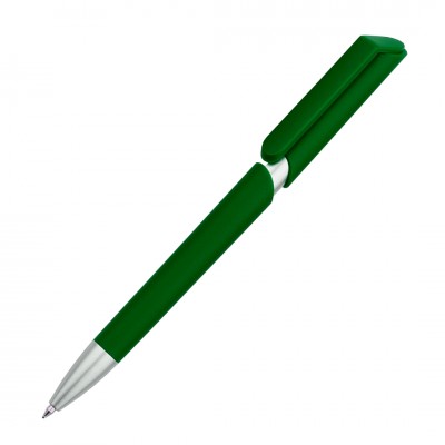 Ручка ZUM пластик, soft-touch,  зеленая