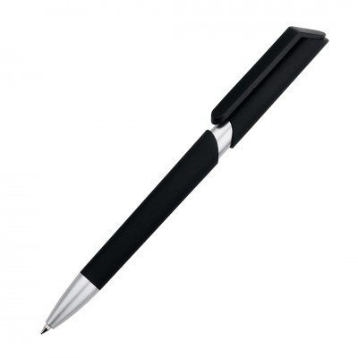 Ручка ZUM пластик, soft-touch,  черная