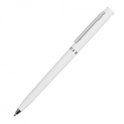 Ручка шариковая, пластик soft-touch,  белая