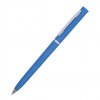 Ручка шариковая, пластик soft-touch,  голубая