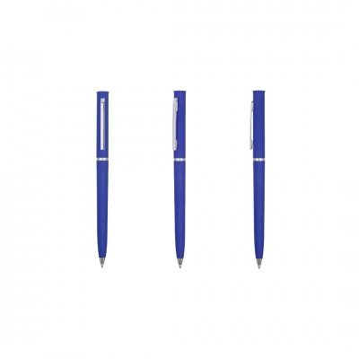 Ручка шариковая, пластик soft-touch,  синяя