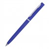 Ручка шариковая, пластик soft-touch,  синяя