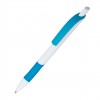 Ручка шариковая с мягким грифом, пластик, голубая