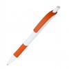 Ручка шариковая с мягким грифом, пластик, оранжевая
