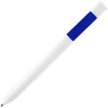 Ручка шариковая "Clipper", пластик, белая с синим