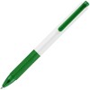 Ручка шариковая, трехгранная с мягким грифом, зеленая