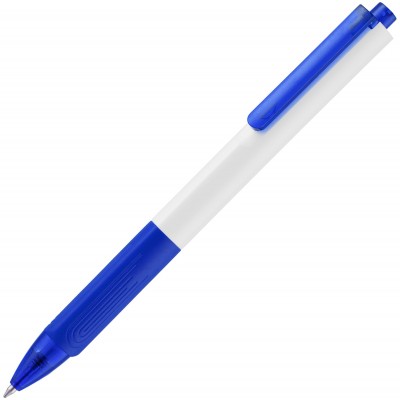 Ручка шариковая, трехгранная с мягким грифом, синяя